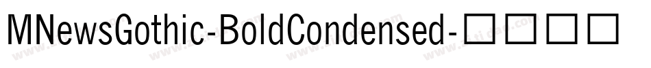MNewsGothic-BoldCondensed字体转换