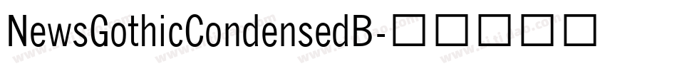 NewsGothicCondensedB字体转换