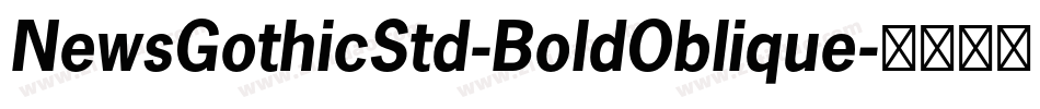 NewsGothicStd-BoldOblique字体转换