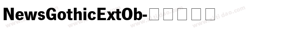 NewsGothicExtOb字体转换