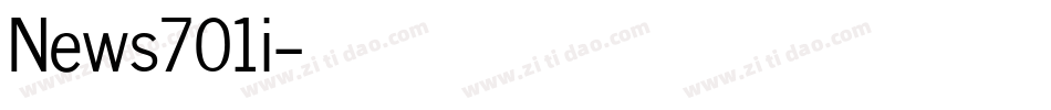News701i字体转换