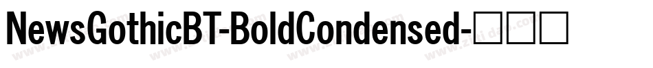 NewsGothicBT-BoldCondensed字体转换