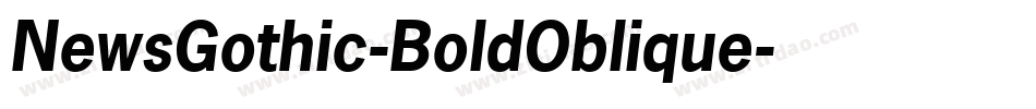 NewsGothic-BoldOblique字体转换