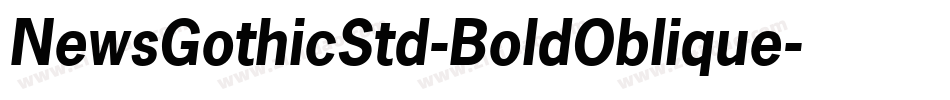 NewsGothicStd-BoldOblique字体转换