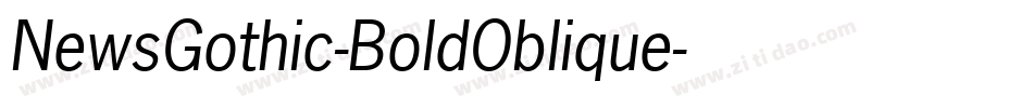 NewsGothic-BoldOblique字体转换