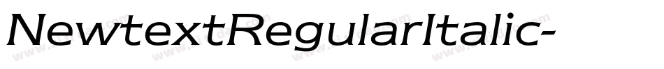 NewtextRegularItalic字体转换