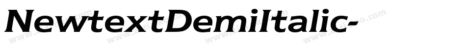 NewtextDemiItalic字体转换