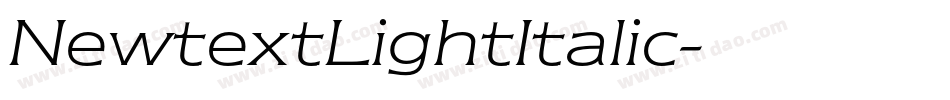 NewtextLightItalic字体转换