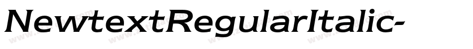 NewtextRegularItalic字体转换