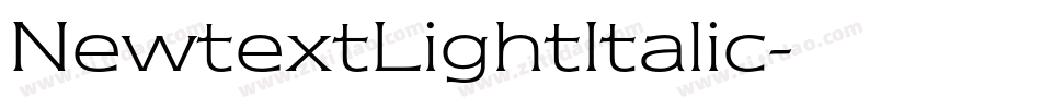 NewtextLightItalic字体转换