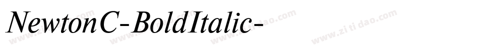 NewtonC-BoldItalic字体转换