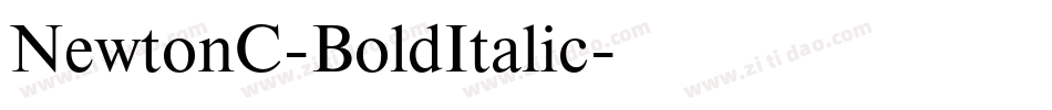 NewtonC-BoldItalic字体转换