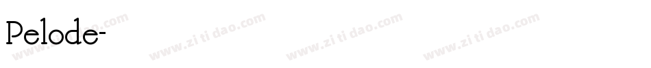 Pelode字体转换