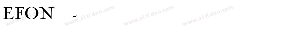 EFON生成器字体转换