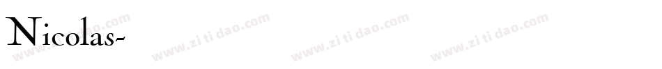 Nicolas字体转换
