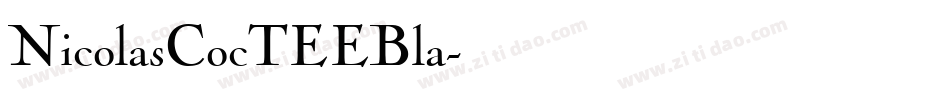 NicolasCocTEEBla字体转换