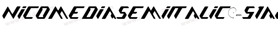 NicomediaSemiItalic-51a2L字体转换