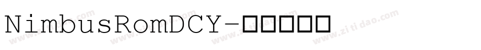NimbusRomDCY字体转换