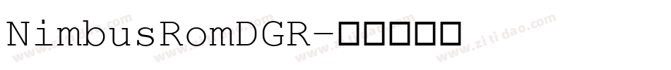 NimbusRomDGR字体转换