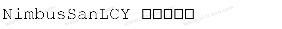 NimbusSanLCY字体转换