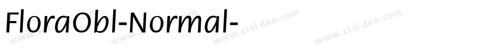 FloraObl-Normal字体转换