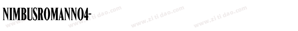 NimbusRomanNo4字体转换
