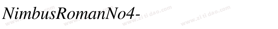 NimbusRomanNo4字体转换