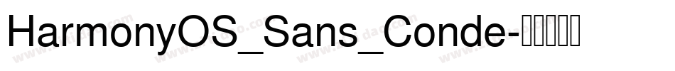 HarmonyOS_Sans_Conde字体转换