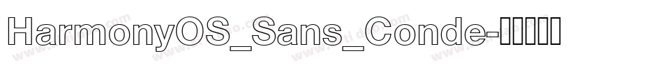 HarmonyOS_Sans_Conde字体转换