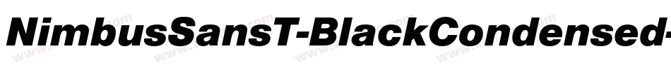 NimbusSansT-BlackCondensed字体转换