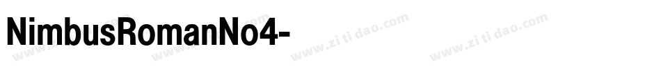 NimbusRomanNo4字体转换