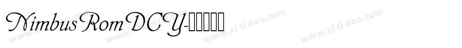 NimbusRomDCY字体转换