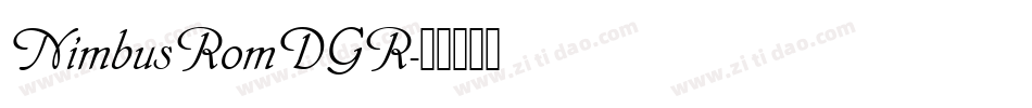 NimbusRomDGR字体转换