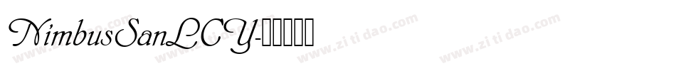 NimbusSanLCY字体转换