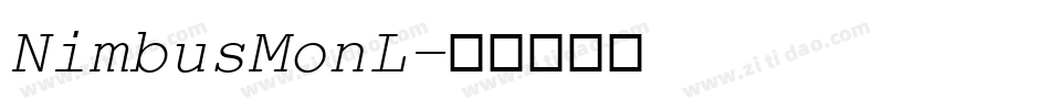 NimbusMonL字体转换