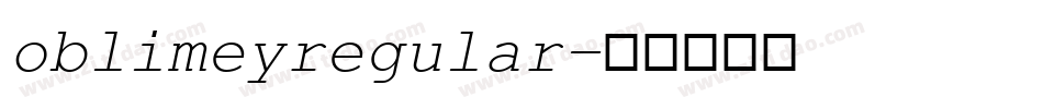 oblimeyregular字体转换