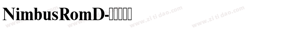 NimbusRomD字体转换