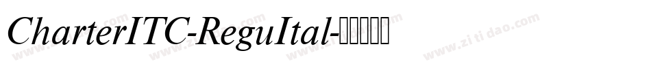 CharterITC-ReguItal字体转换