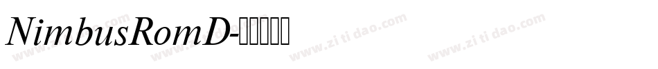 NimbusRomD字体转换