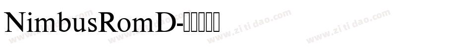 NimbusRomD字体转换