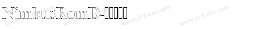 NimbusRomD字体转换