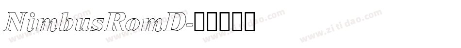 NimbusRomD字体转换