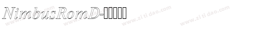 NimbusRomD字体转换
