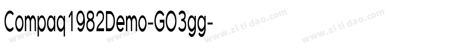 Compaq1982Demo-GO3gg字体转换