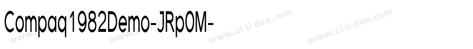 Compaq1982Demo-JRp0M字体转换