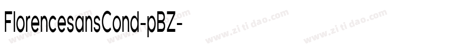 FlorencesansCond-pBZ字体转换