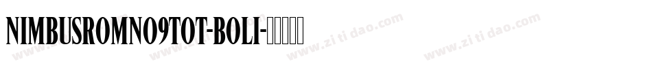 NimbusRomNo9TOT-BolI字体转换