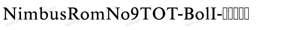 NimbusRomNo9TOT-BolI字体转换