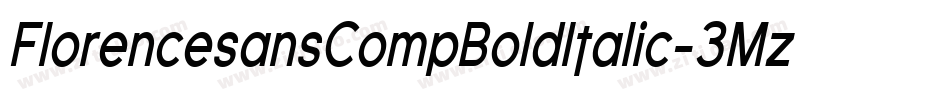 FlorencesansCompBoldItalic-3Mz字体转换