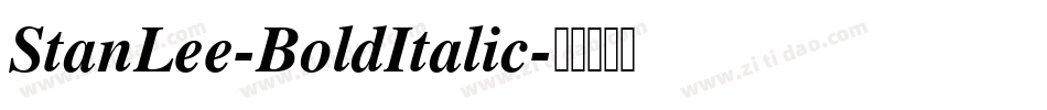 StanLee-BoldItalic字体转换